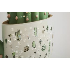 Mauro Ferretti Leinwandbild mit Rahmen Kaktusvase 40x2,8x40 cm