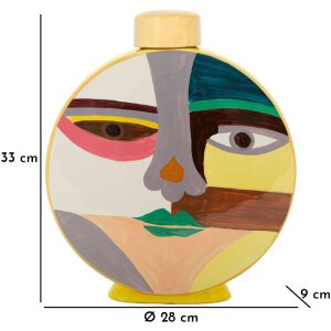 Mauro Ferretti Váza Piccassy Farbe okrúhla 28x9x33 cm