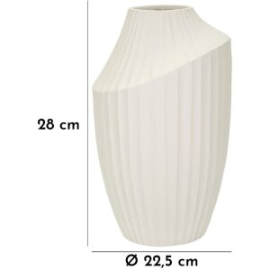 Mauro Ferretti Váza Eis Ø 22,5x38 cm krémová