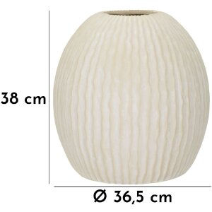 Mauro Ferretti Váza Eiszapfen Ø 36,5x38 cm krémová