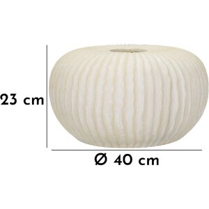 Mauro Ferretti Váza Snehová vločka Ø 40x23 cm krémová
