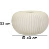 Mauro Ferretti Váza Snehová vločka Ø 40x23 cm krémová