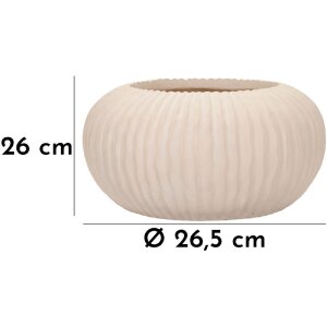 Mauro Ferretti Váza Nebel Ø 35x18 cm krémová