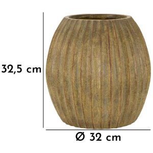 Mauro Ferretti Váza Brise Ø 32x32,5 cm trstinová zelená
