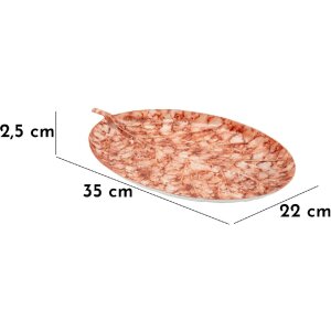 Mauro Ferretti Dekoračná misa Tropfen Browy 35x22x2,5 cm hnedá