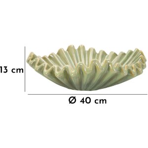 Mauro Ferretti Dekoračná misa Benátky Ø 40x13 cm zelená