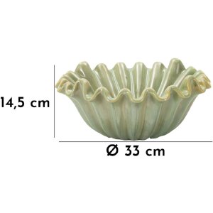 Mauro Ferretti Dekoračná misa Benátky Ø 33x14,5 cm zelená