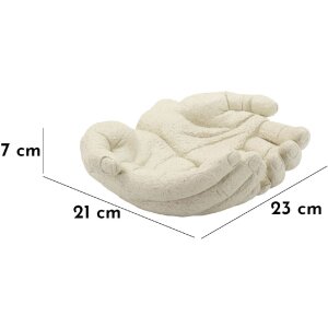 Mauro Ferretti Dekoračná misa Ruky Stons 22,7x20x7,3 cm krémová