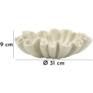 Mauro Ferretti Dekoratívna misa Stons Ø 31x9 cm krémová