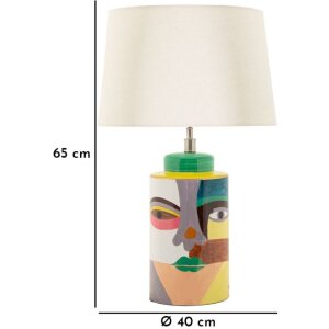 Mauro Ferretti stolná lampa Piccassy farebná E27 40x65 cm viacfarebná
