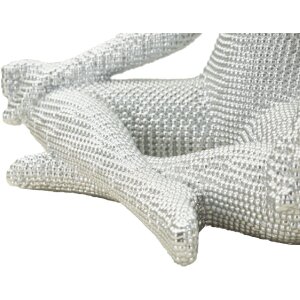 Donnina Yoga Silver - Dekoratívna figúrka z polyresinu 20,5x15,5x23 cm