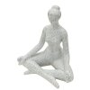 Donnina Yoga Silver - Dekoratívna figúrka z polyresinu 20,5x15,5x23 cm