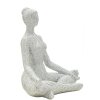 Donnina Yoga Silver - Dekoratívna figúrka z polyresinu 20,5x15,5x23 cm