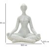 Donnina Yoga Silver - Dekoratívna figúrka z polyresinu 20,5x15,5x23 cm