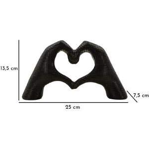 Socha Milujúce ruky Čierna 25x7,5x13,5 cm