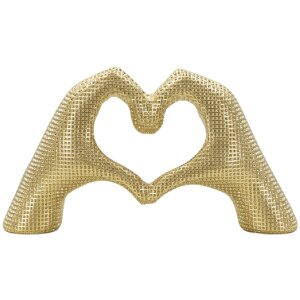 Socha Milujúce ruky Gold 25x7.5x13.5 cm