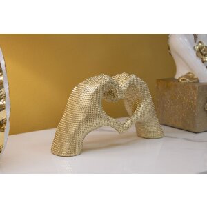 Socha Milujúce ruky Gold 25x7.5x13.5 cm