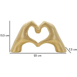 Socha Milujúce ruky Gold 25x7.5x13.5 cm