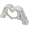 Socha „Lover Silver“ Polyresin strieborná 25x7.5x13.5 cm Srdce