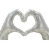 Socha „Lover Silver“ Polyresin strieborná 25x7.5x13.5 cm Srdce
