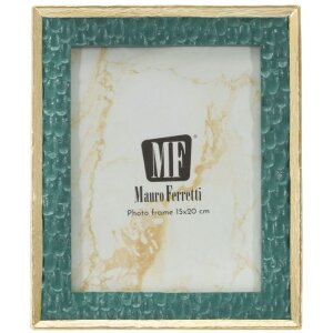 Mauro Ferretti fotorámik Grent 15x20 cm zelený so zlatým okrajom