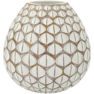 Mauro Ferretti Váza Tibet Ø 27x27 cm biela