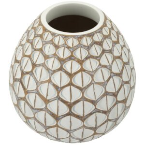 Mauro Ferretti Váza Tibet Ø 27x27 cm biela