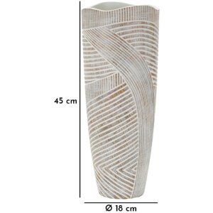 Mauro Ferretti Váza Holzig Ø 18x45 cm biela