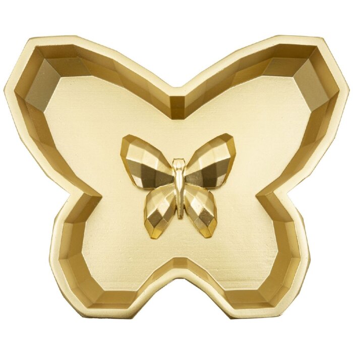Miska Butterfly 20,5x17,5x3 cm zlatá