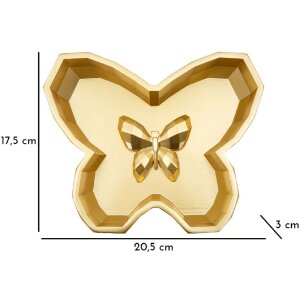 Miska Butterfly 20,5x17,5x3 cm zlatá
