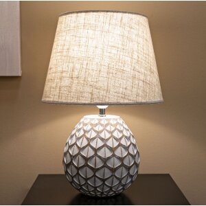 Mauro Ferretti Stolná lampa Tibet Ø35x52 cm White Wash