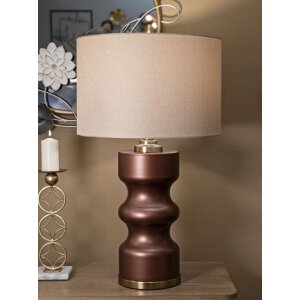 Rosenthal stolná lampa sklo hnedá zlatá Ø40.5x69.5cm