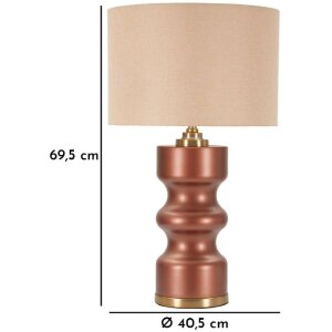 Rosenthal stolná lampa sklo hnedá zlatá Ø40.5x69.5cm