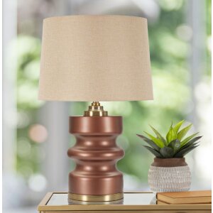 Rosenthal stolná lampa sklo hnedá zlatá Ø 36.5x56.5cm