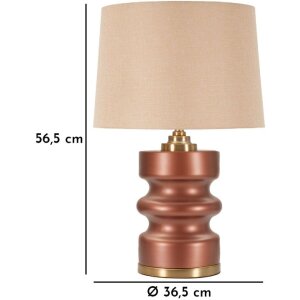 Rosenthal stolná lampa sklo hnedá zlatá Ø 36.5x56.5cm