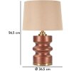 Rosenthal stolná lampa sklo hnedá zlatá Ø 36.5x56.5cm