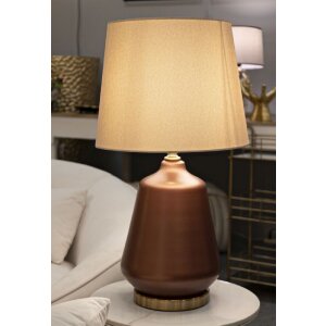 Rosenthal stolná lampa sklo hnedá zlatá Ø 35,5x65cm
