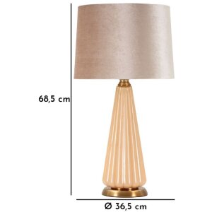 Stolná lampa Perly Ø 36,5 x 68,5 cm sklo zlato