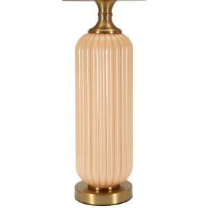 Perlová stolná lampa so skleneným podstavcom, ø35,5x64cm