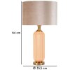 Perlová stolná lampa so skleneným podstavcom, ø35,5x64cm