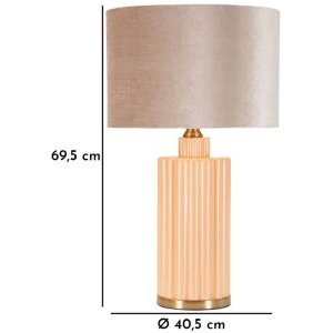 Mauro Ferretti stolná lampa Perly Ø 40,5x69,5 cm sklo-zlato