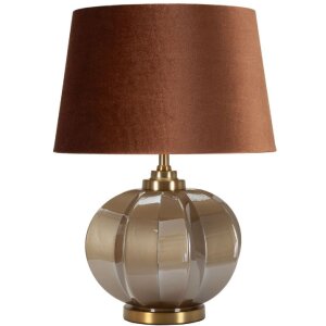 Praga stolná lampa sklo železo hnedá...
