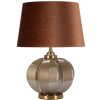 Praga stolná lampa sklo železo hnedá zlatá 40,5x57cm