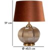 Praga stolná lampa sklo železo hnedá zlatá 40,5x57cm