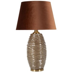 Prague stolná lampa sklo železo hnedá...