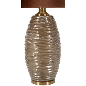 Prague stolná lampa sklo železo hnedá zlatá 45,5x79cm E27