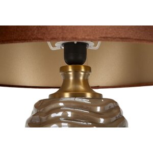 Prague stolná lampa sklo železo hnedá zlatá 45,5x79cm E27