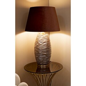 Prague stolná lampa sklo železo hnedá zlatá 45,5x79cm E27