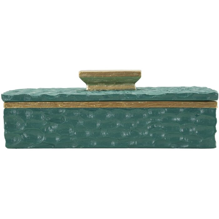 Mauro Ferretti Úložný box Grent 18,8x6,4x10,8 cm zelená-zlatá