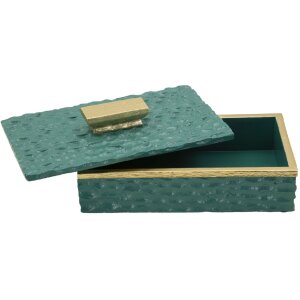 Mauro Ferretti Úložný box Grent 18,8x6,4x10,8 cm zelená-zlatá